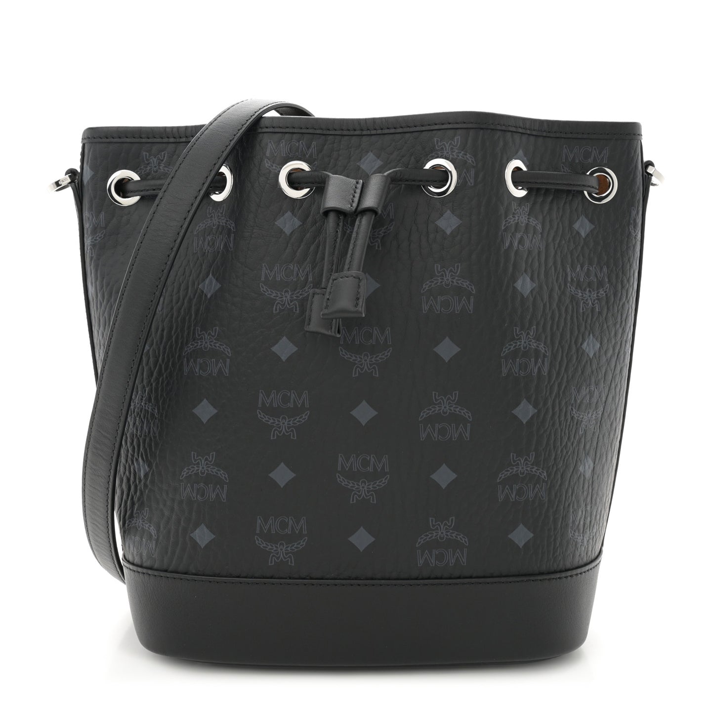 Visetos Medium Dessau Drawstring Bucket Bag Black