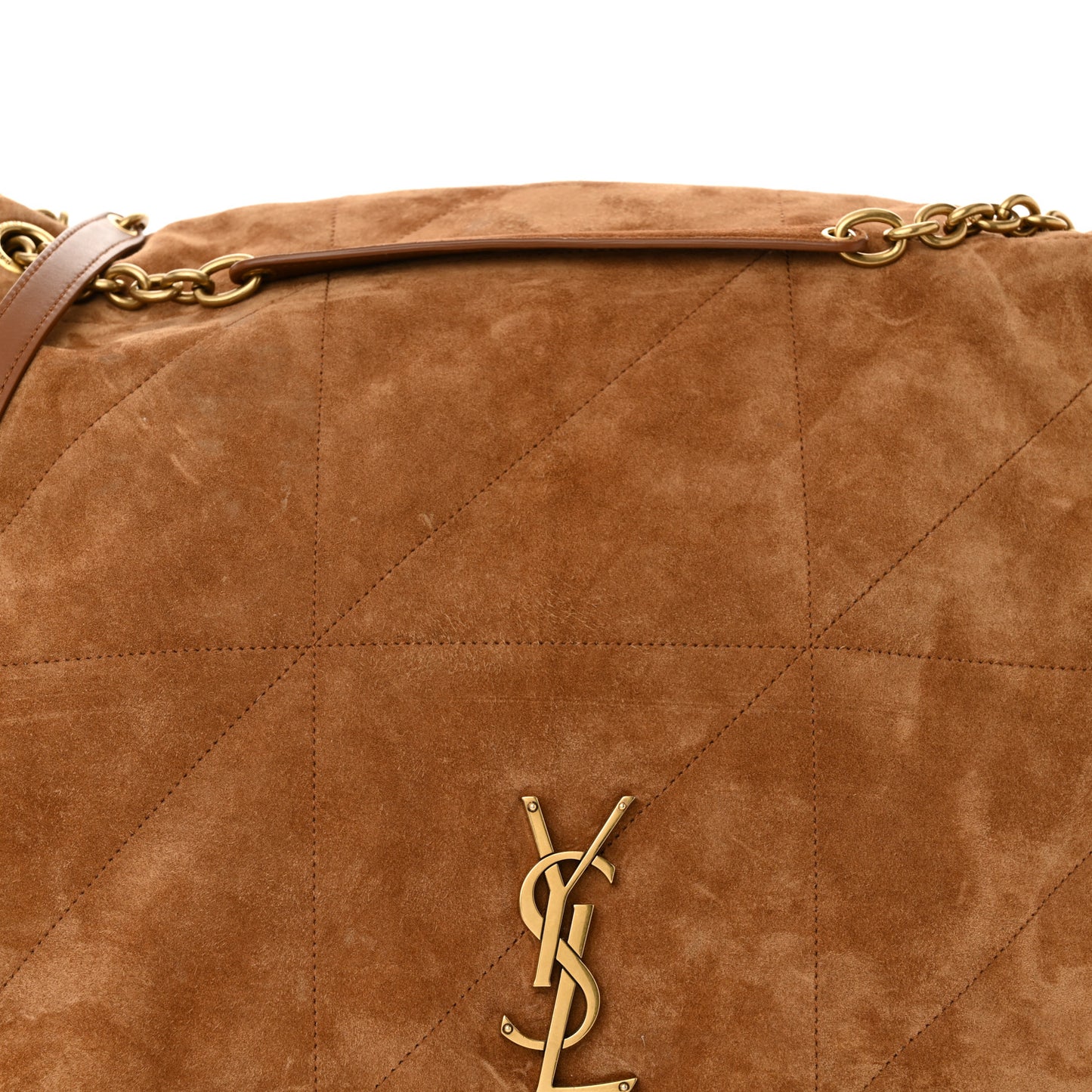 Suede Matelasse Monogram Large Jamie 4.3 Snuff