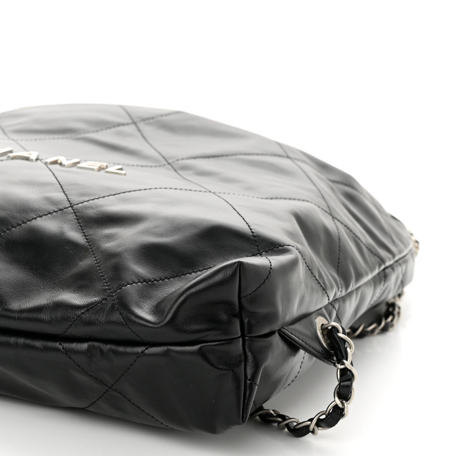 Chanel Shiny Calfskin Quilted Chanel 22 Backpack Black 10 of 10