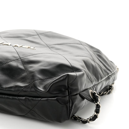 Chanel Shiny Calfskin Quilted Chanel 22 Backpack Black 10 of 10