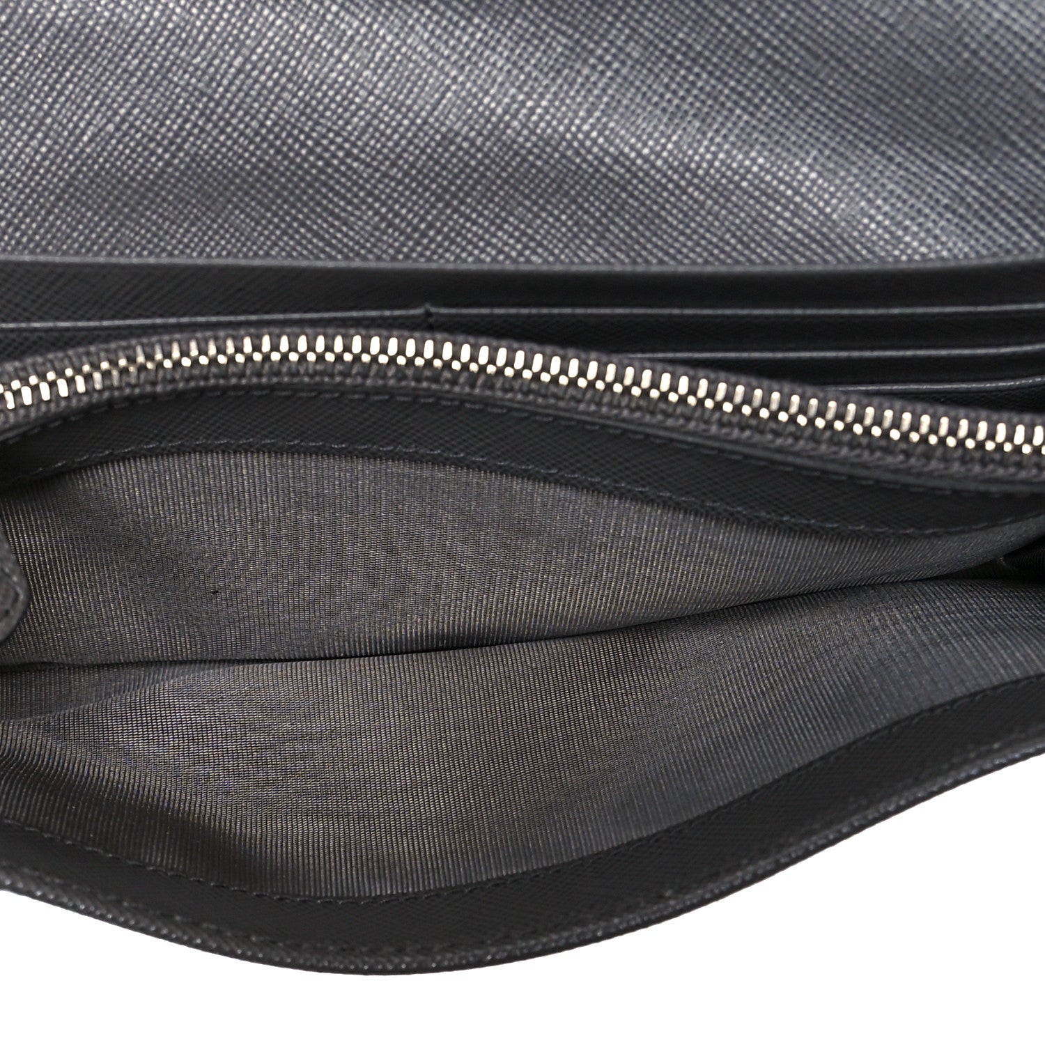 Prada Saffiano Fiocco Bow Continental Wallet Grey 5 of 10