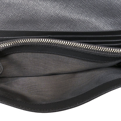 Prada Saffiano Fiocco Bow Continental Wallet Grey 5 of 10