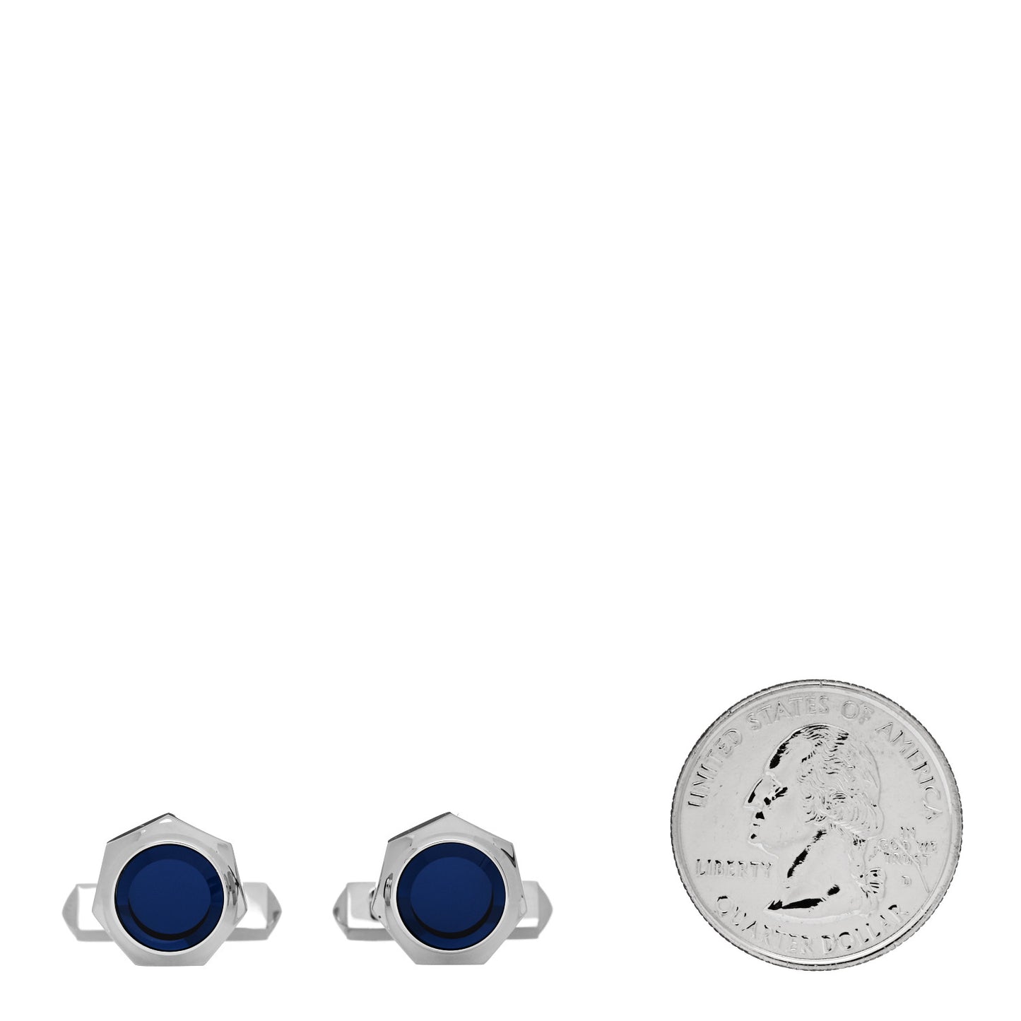 Palladium Sterling Silver Blue Spinel R De Cartier Biplane Cufflinks