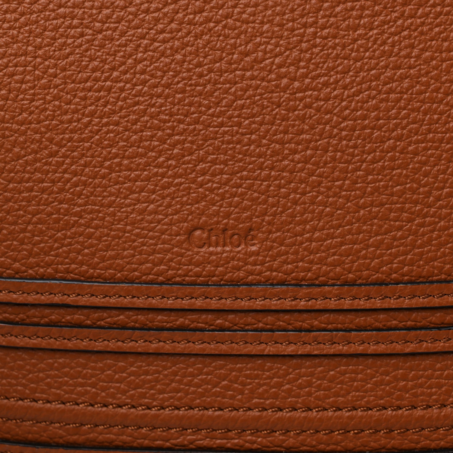 Chloe Raffia Small Grain Calfskin Medium Marcie Basket Tan 6 of 9