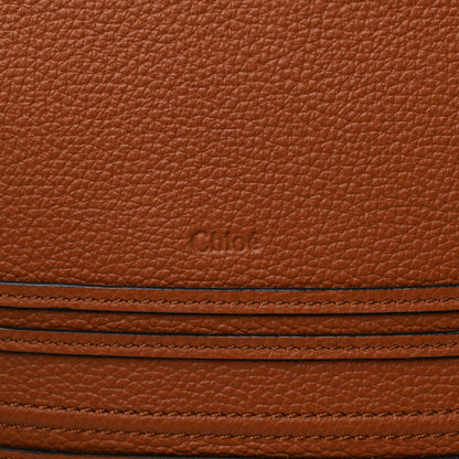 Chloe Raffia Small Grain Calfskin Medium Marcie Basket Tan 6 of 9