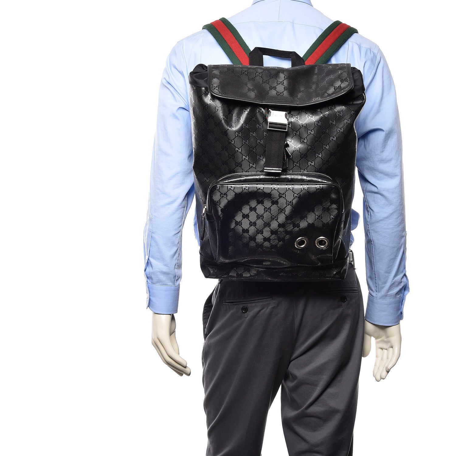 Gucci Imprime Monogram Web 500 Backpack Black 2 of 10