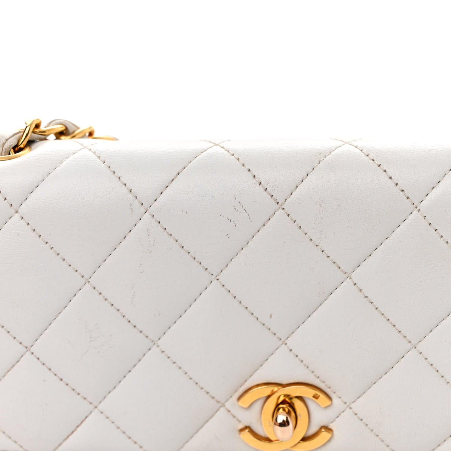 Chanel Lambskin Quilted Single Flap White 12 of 15