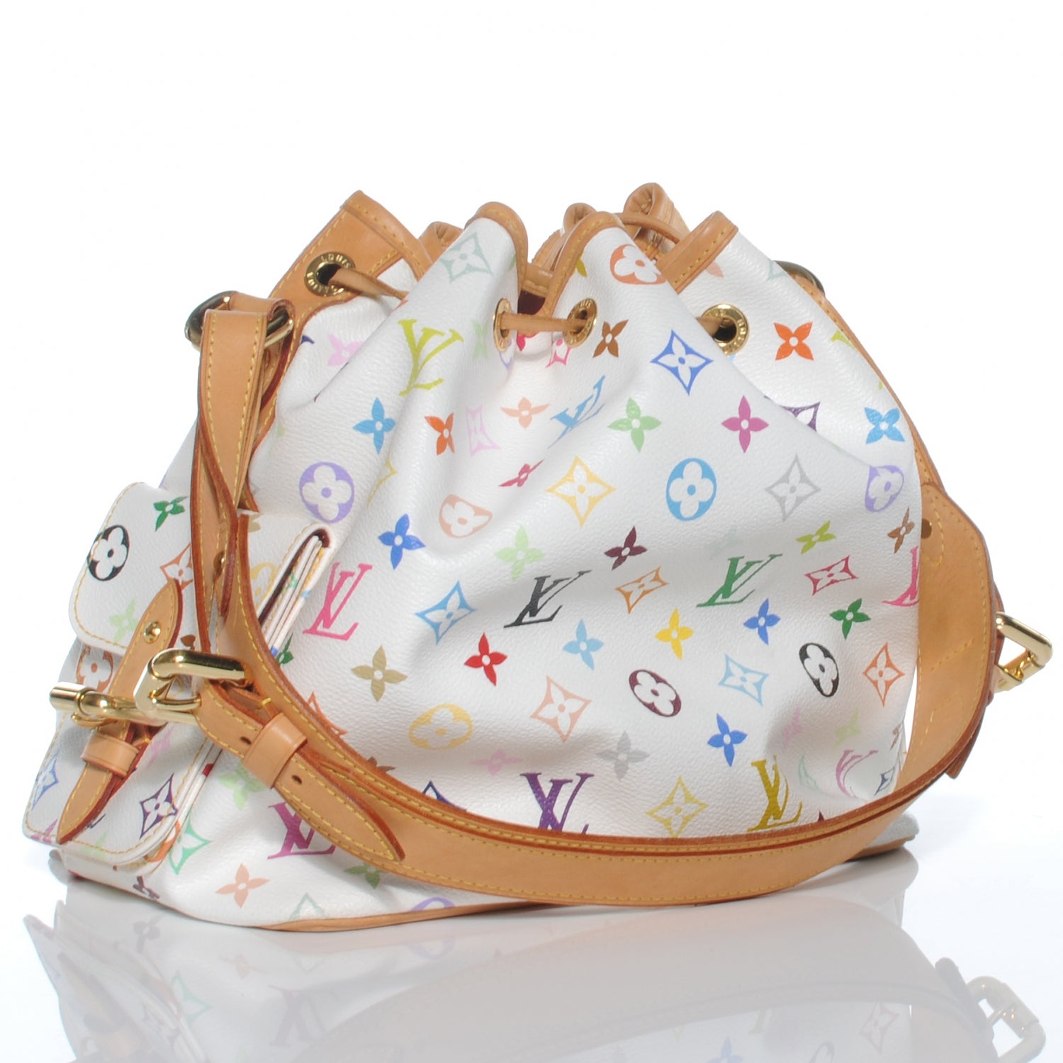 Louis Vuitton Monogram Multicolor Petit Noe White 3 of 6