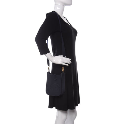 Hermes Taurillon Clemence Evelyne TPM Bleu Nuit 2 of 13