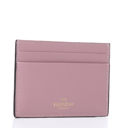 Valentino Garavani Vitello Rockstud Card Holder Poudre 3 of 8
