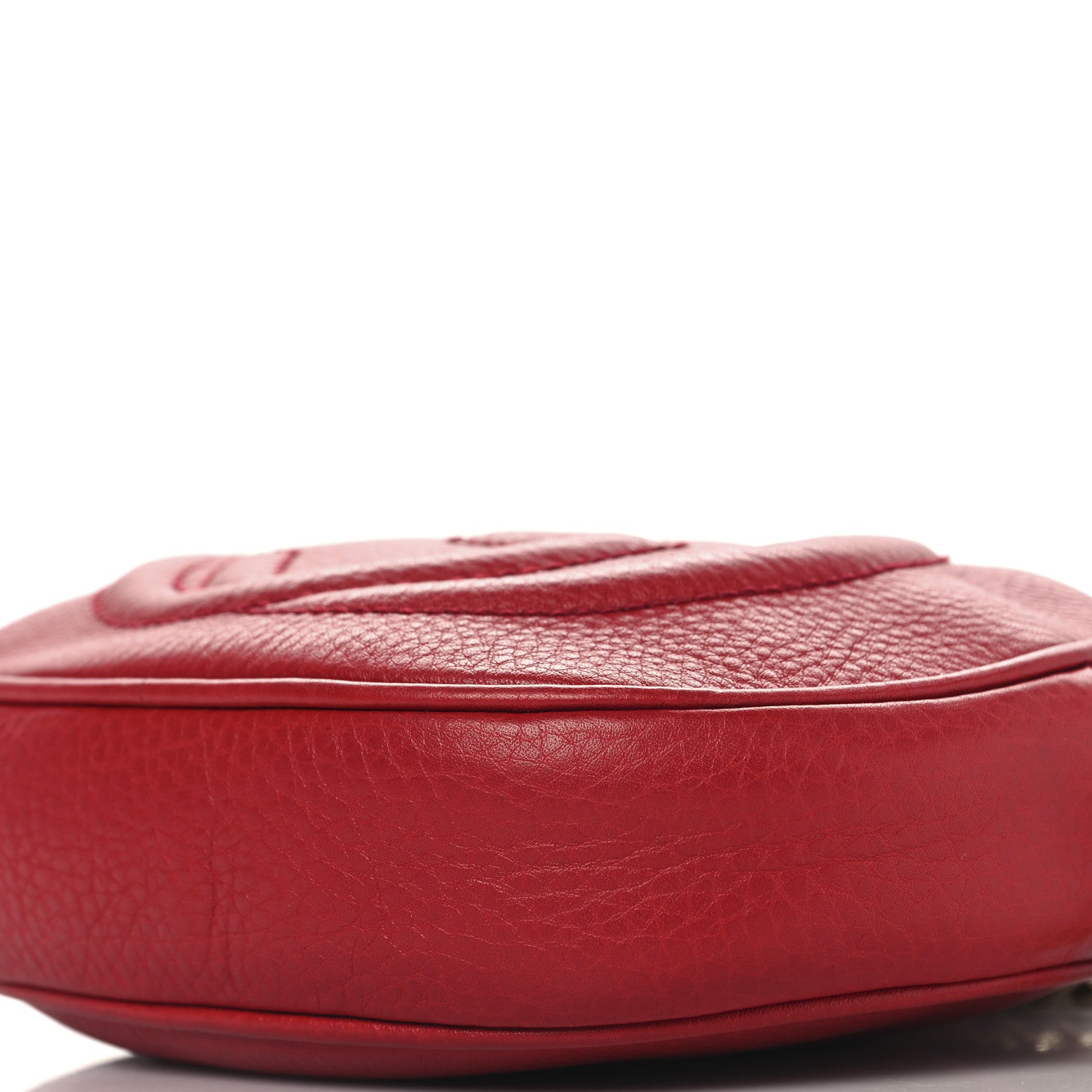 Gucci Pebbled Calfskin Mini Soho Chain Bag Tabasco Red 10 of 12