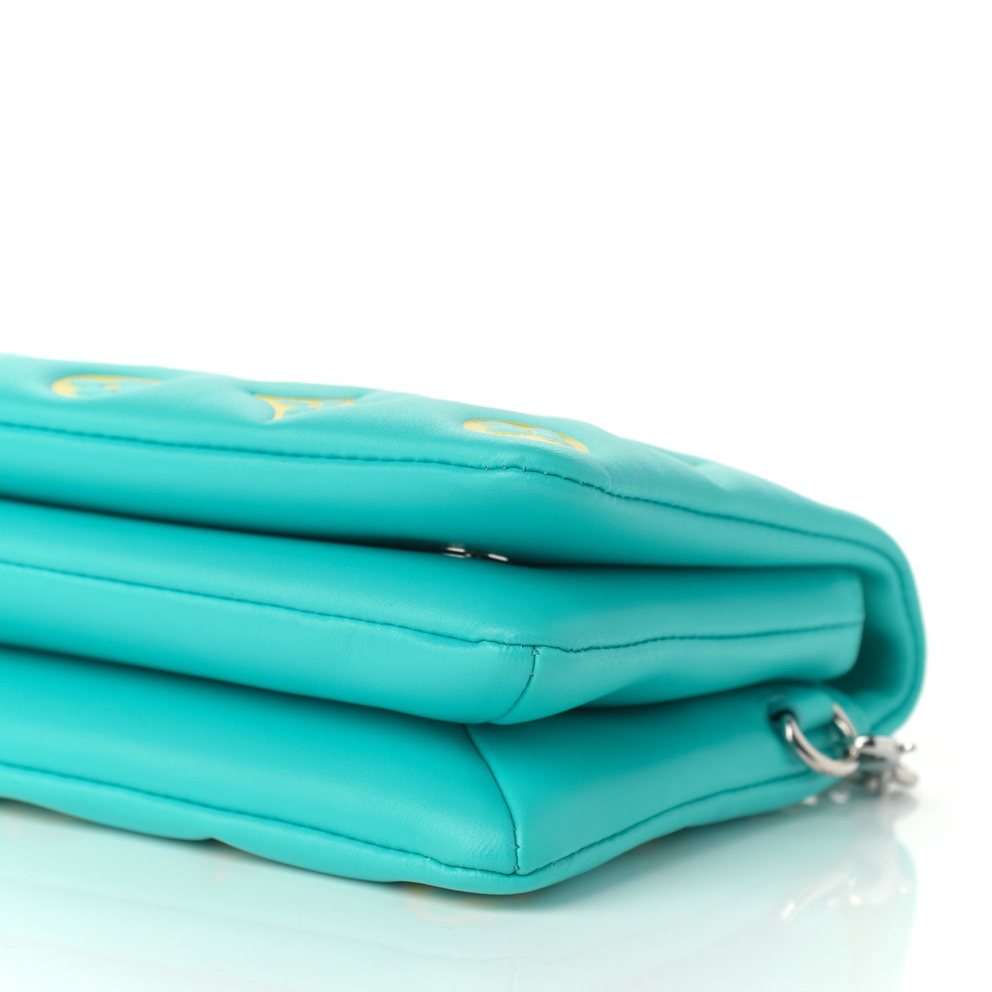 Lambskin Embossed Monogram Vuittamins Pochette Coussin Menthe Jaune