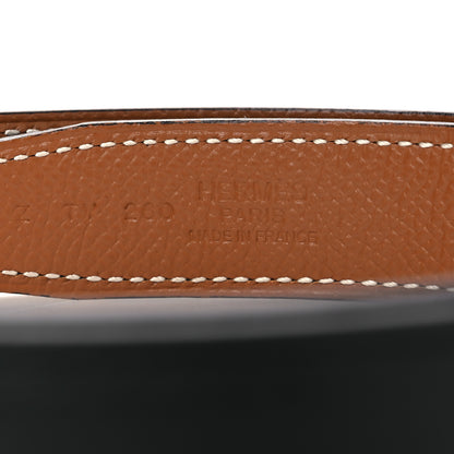 Hermes Epsom Swift 24mm Heritage Belt 75 30 Black Gold 9 of 10