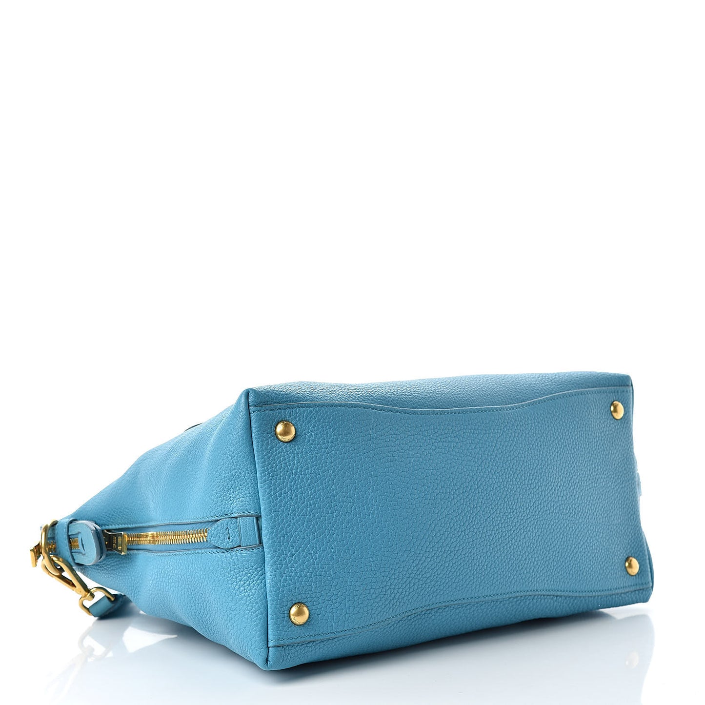 Vitello Daino Tote Voyage Turchese