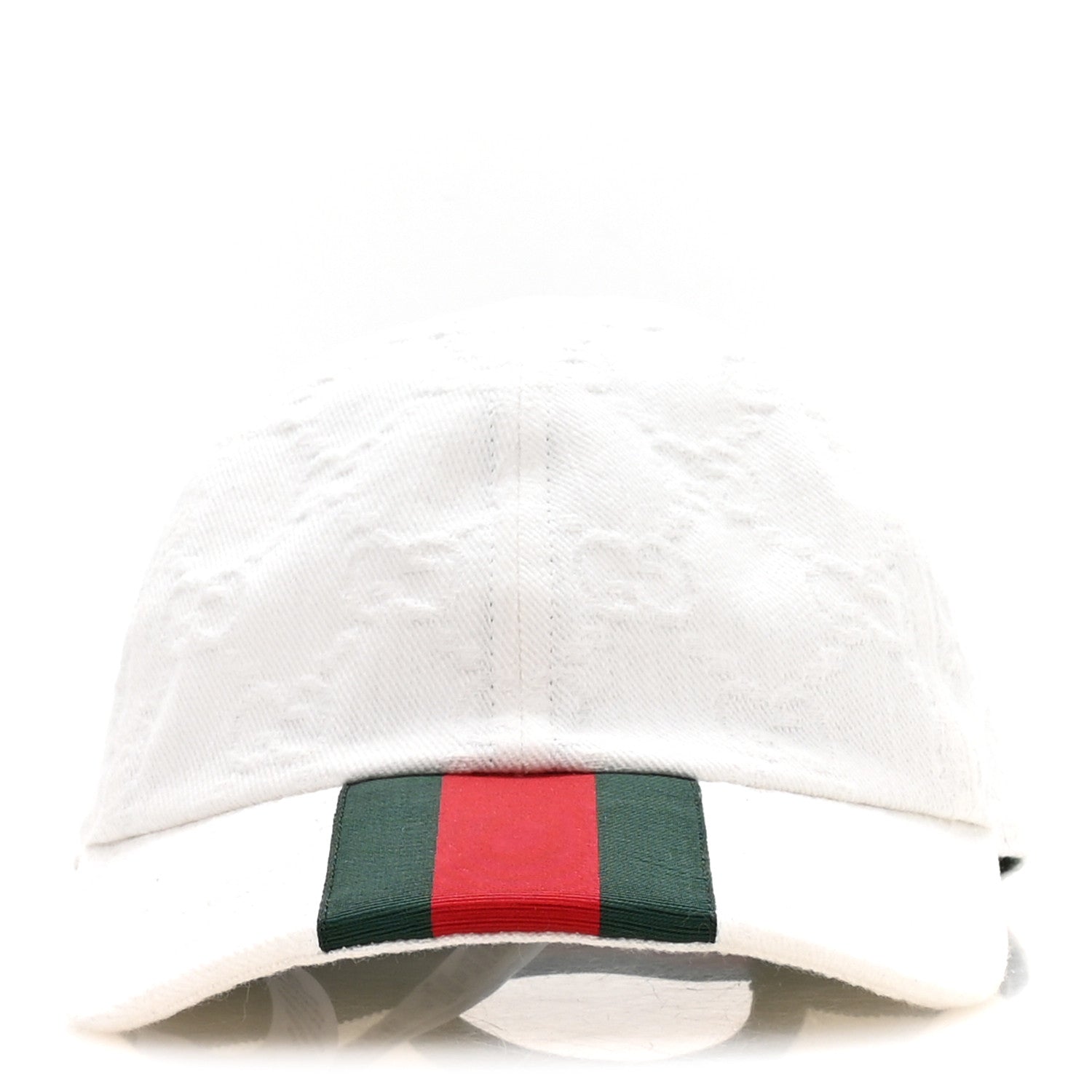 Gucci Cotton Monogram Web Baseball Hat L White 3 of 9
