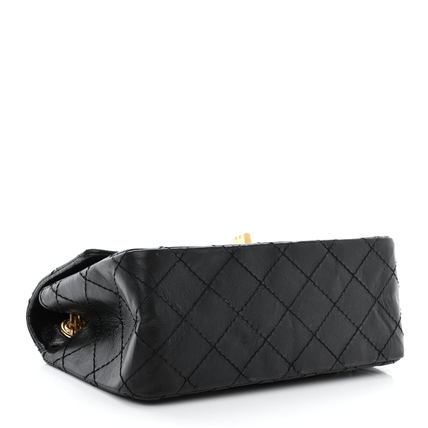 Chanel Aged Calfskin Quilted 2.55 Reissue Mini Flap Black 4 of 10