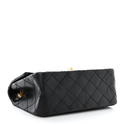 Chanel Aged Calfskin Quilted 2.55 Reissue Mini Flap Black 4 of 10
