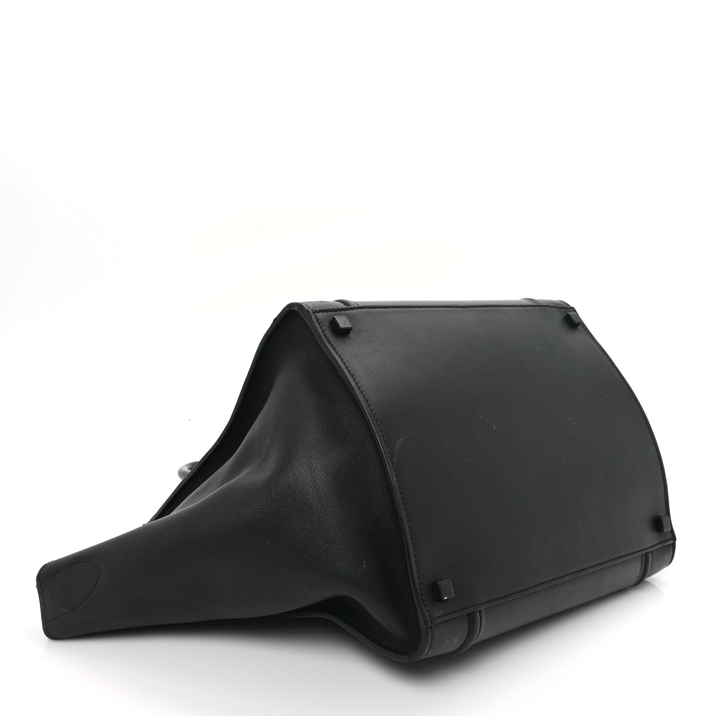 Grained Calfskin Medium Phantom Luggage Black
