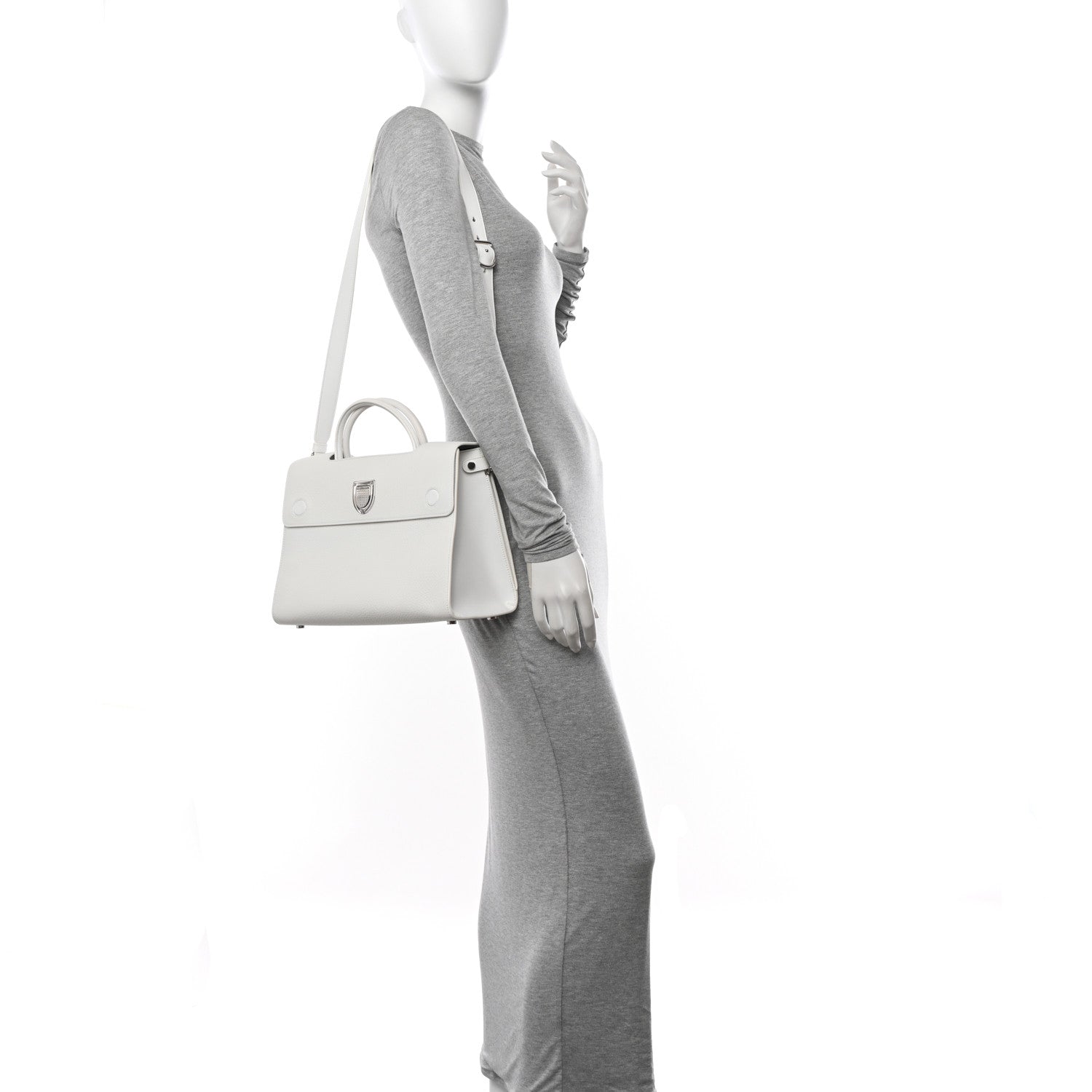 Christian Dior Bullcalf Medium Diorever Flap White 2 of 11