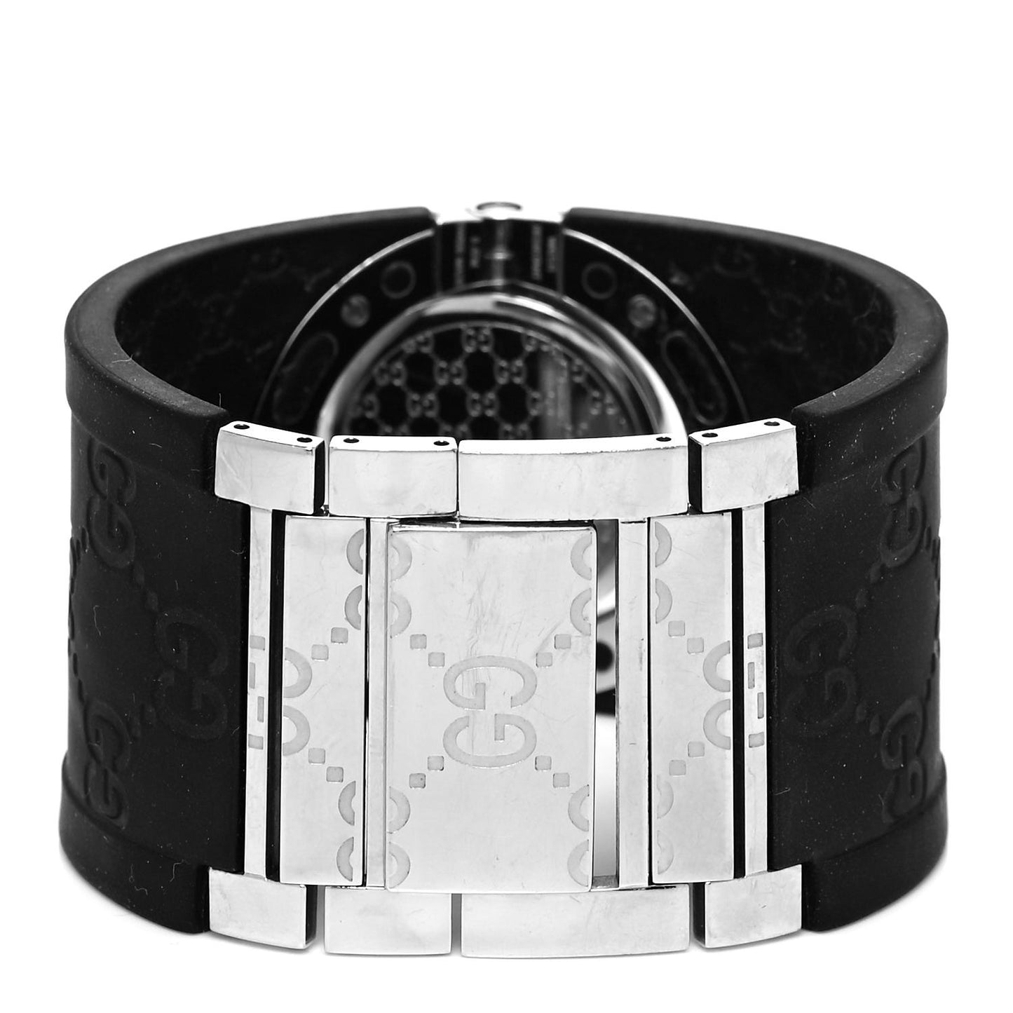 Stainless Steel Rubber 33mm Twirl Quartz Watch Black