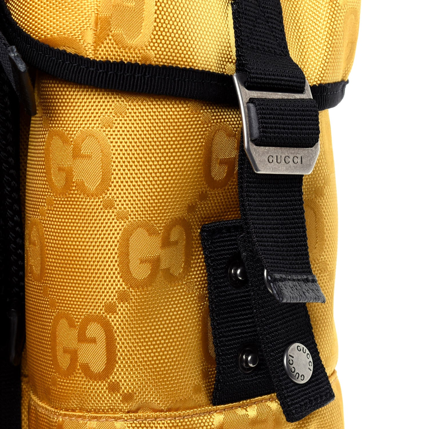 Gucci Econyl Nylon Monogram Off The Grid Utility Pocket Backpack Crop Black 10 of 14