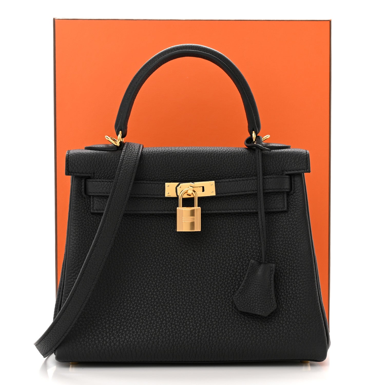 Hermes Togo Kelly Retourne 25 Black 11 of 11