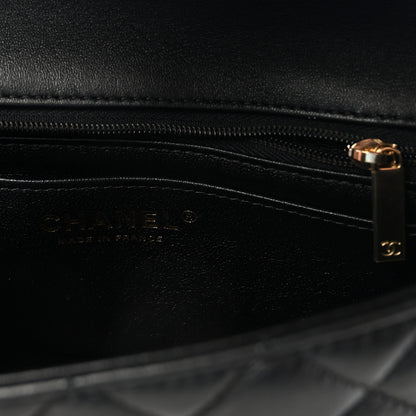 Chanel Lambskin Quilted Mini Rectangular Flap  Black 5 of 10