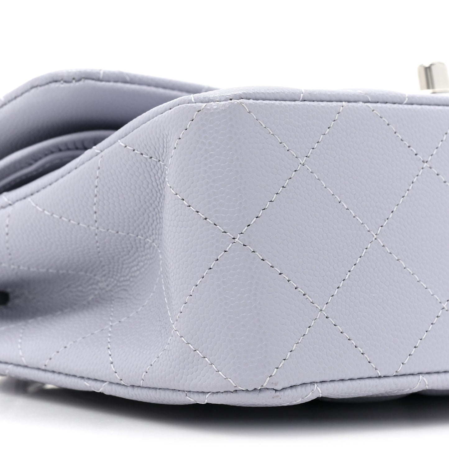 Caviar Quilted Small Double Flap Light Purple