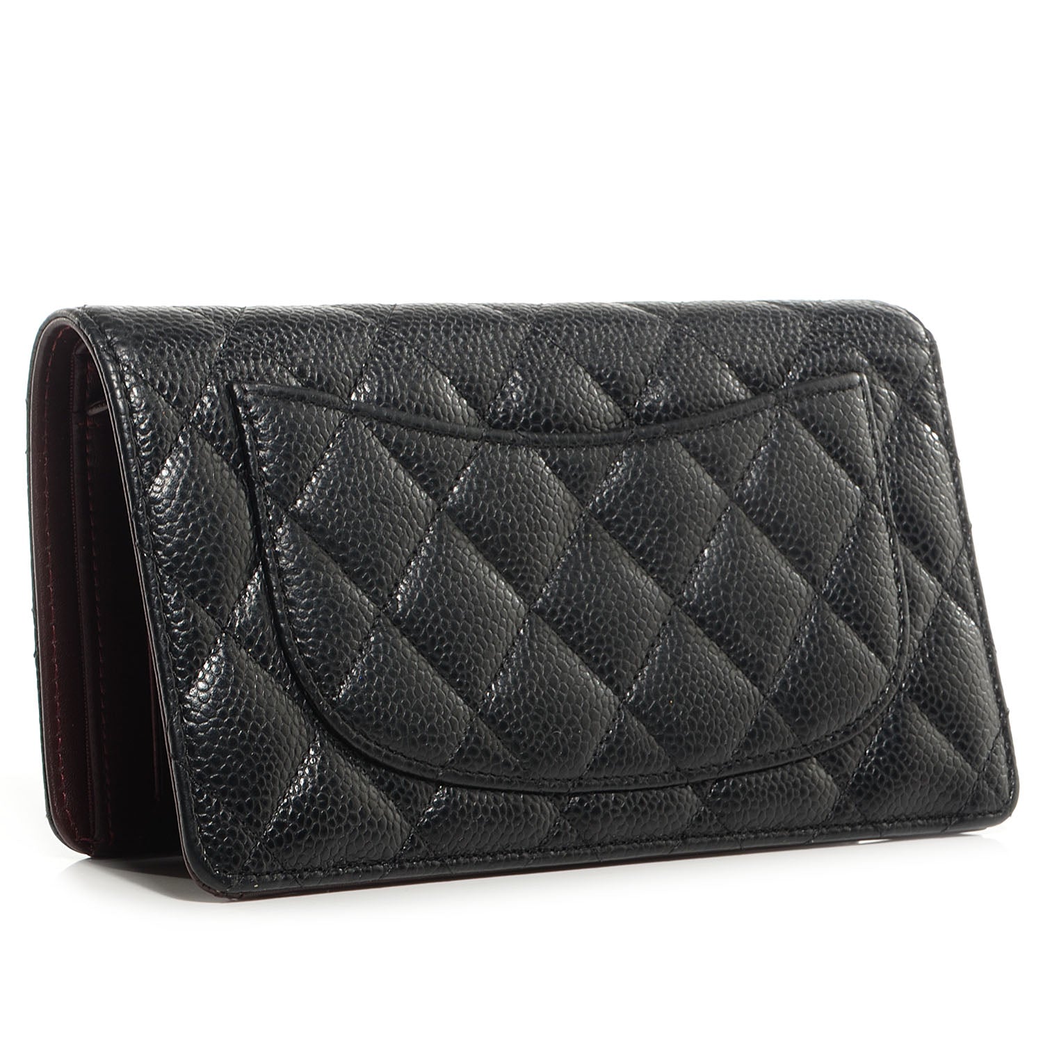 Chanel Caviar Quilted Yen Wallet Black 3 of 8