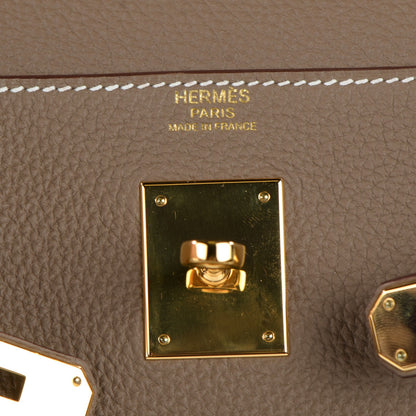 Hermes Togo Kelly Retourne 32 Etoupe 11 of 28