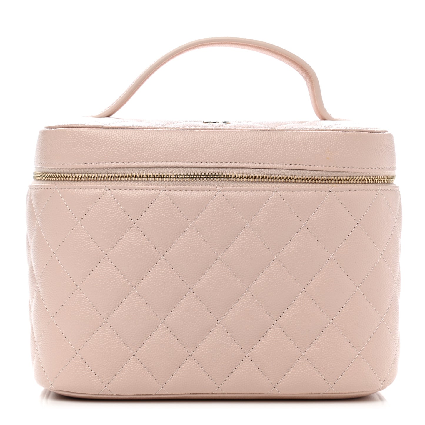 Caviar Quilted Large Vanity Pouch Light Pink