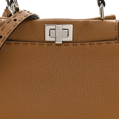 Fendi Cuoio Romano Selleria Bi-Color Mini Peekaboo Iconic Satchel Mou Milk 6 of 6