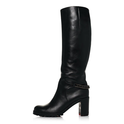Christian Louboutin Calfskin Napoleo 70 Boots 38.5 Black 1 of 7