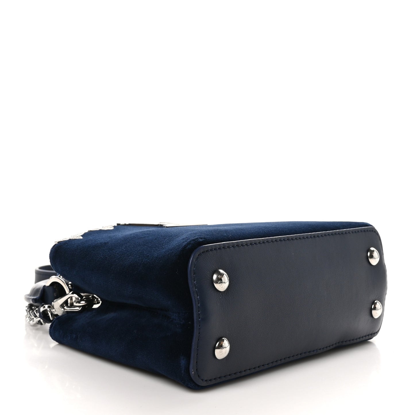 Velvet Crystal Capucines Mini Midnight Blue