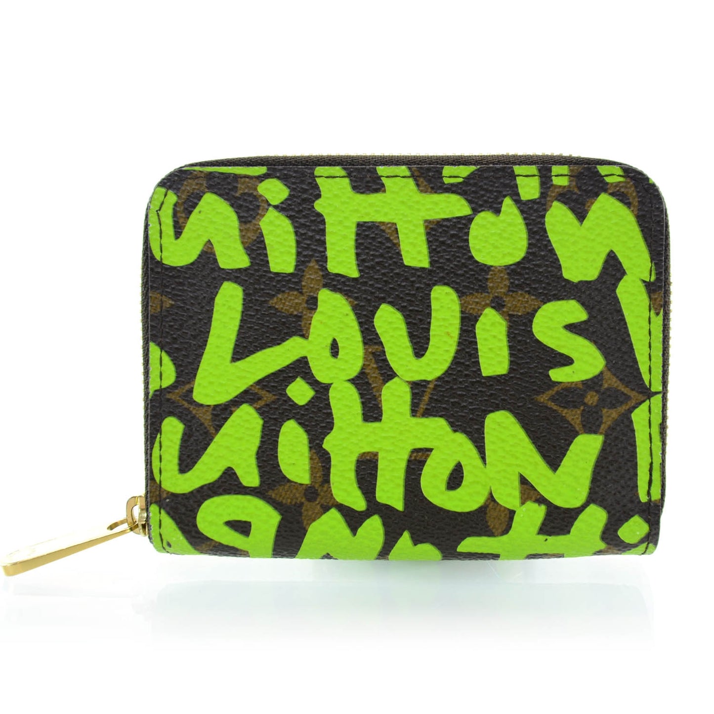 Monogram Graffiti Zippy Coin Purse Wallet Green