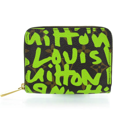 Louis Vuitton Monogram Graffiti Zippy Coin Purse Wallet Green 1 of 8