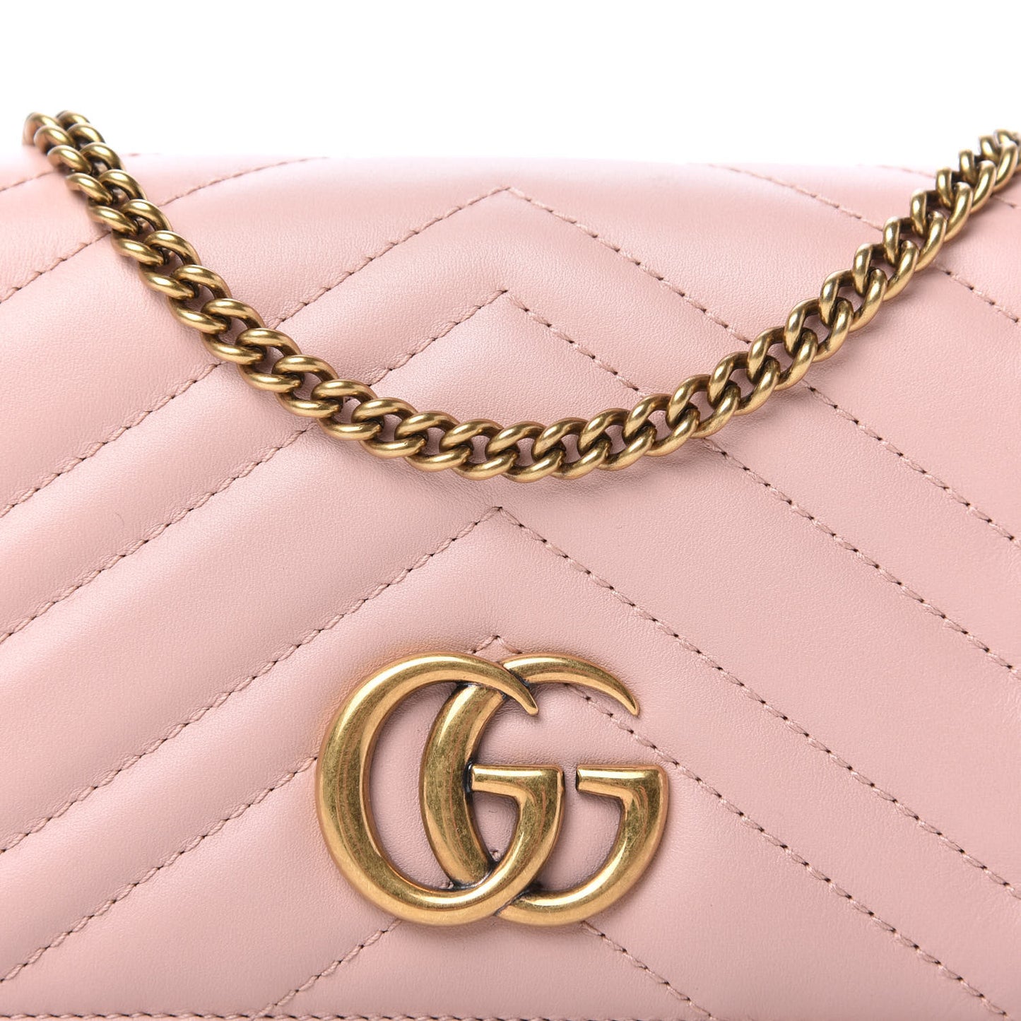 Calfskin Matelasse GG Marmont Mini Bag Perfect Pink