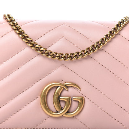 Gucci Calfskin Matelasse GG Marmont Mini Bag Perfect Pink 9 of 10