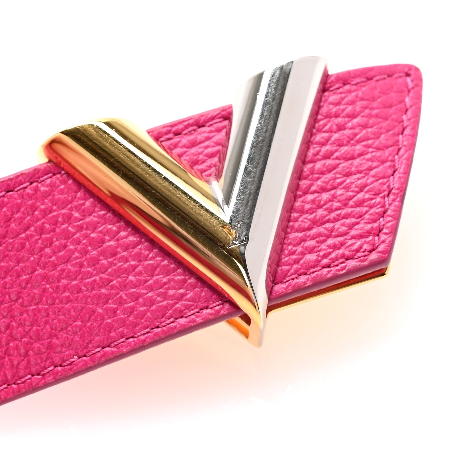 Louis Vuitton Taurillon Calfskin Essential V 30mm Belt 80 32 Fuchsia 9 of 9
