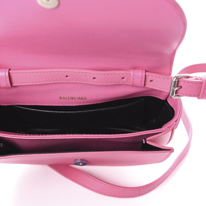 Balenciaga Signature Grained Calfskin Logo Print Ville Day Bag XS Rose Bubblegum Black 5 of 8