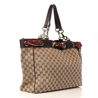 Gucci Monogram Large Positano Tote Brown 2 of 12