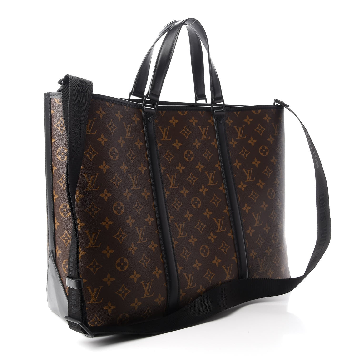 Louis Vuitton Monogram Macassar Weekend Tote GM 3 of 8