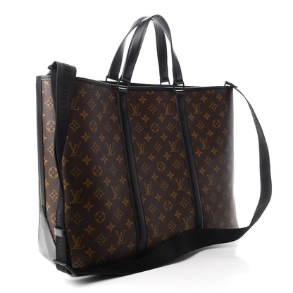 Louis Vuitton Monogram Macassar Weekend Tote GM 3 of 8