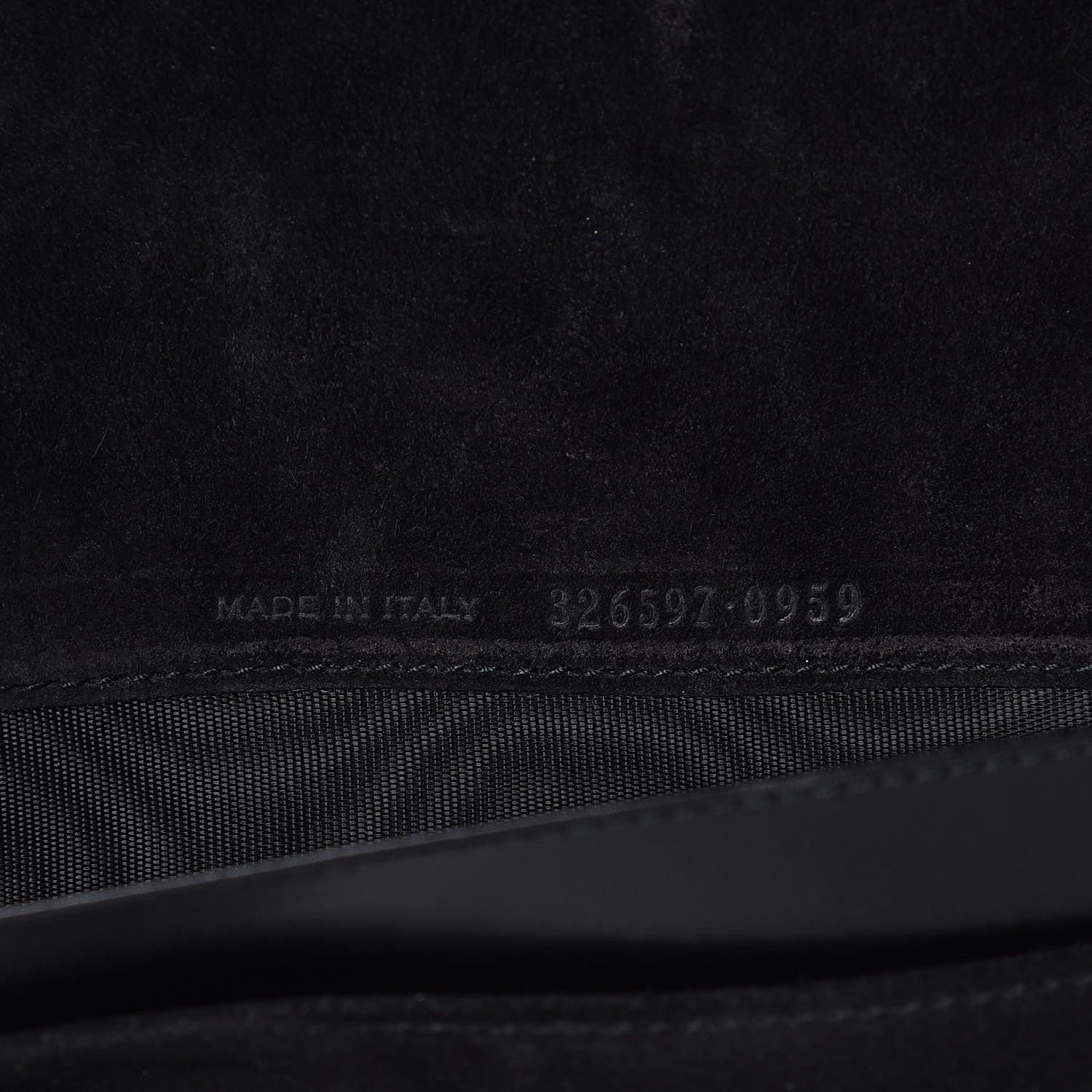 Saint Laurent Veau Leather Suede Travel Wallet Black 7 of 7