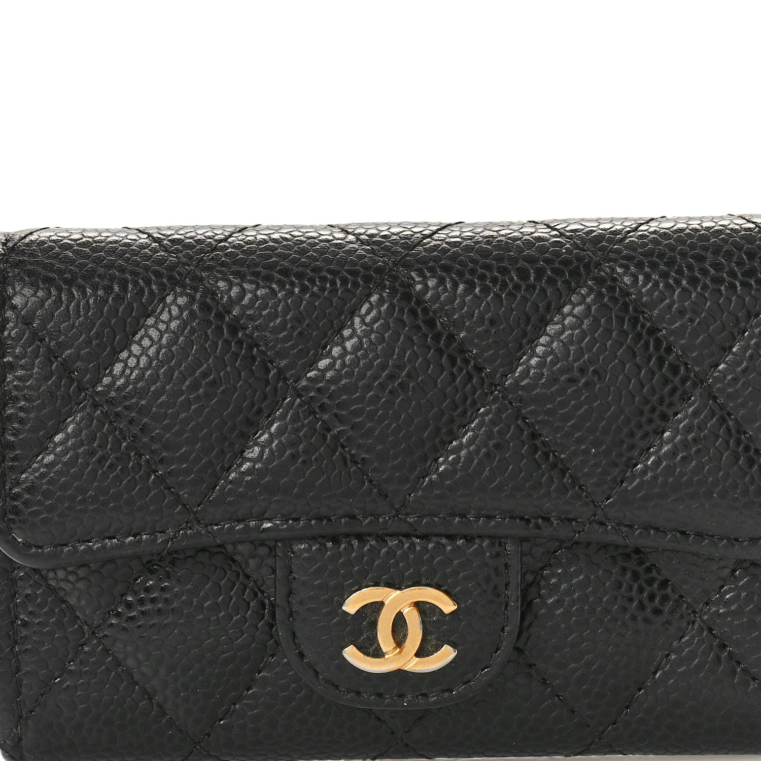 Chanel Caviar Quilted Flap Card Holder Black 8 of 9