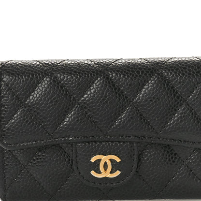 Chanel Caviar Quilted Flap Card Holder Black 8 of 9