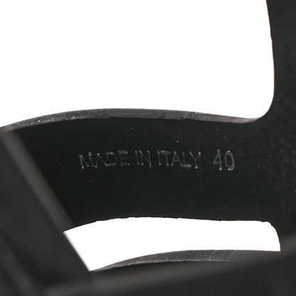Prada Foam Rubber Triangle Logo Monolith 55mm Cage Sandals 40 Black 7 of 9