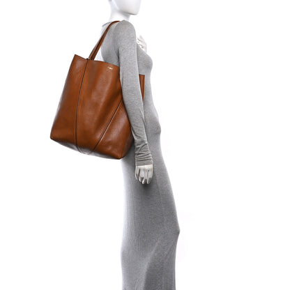 Chloe Grained Calfskin Large Spin Tote Clay Brown 2 of 10