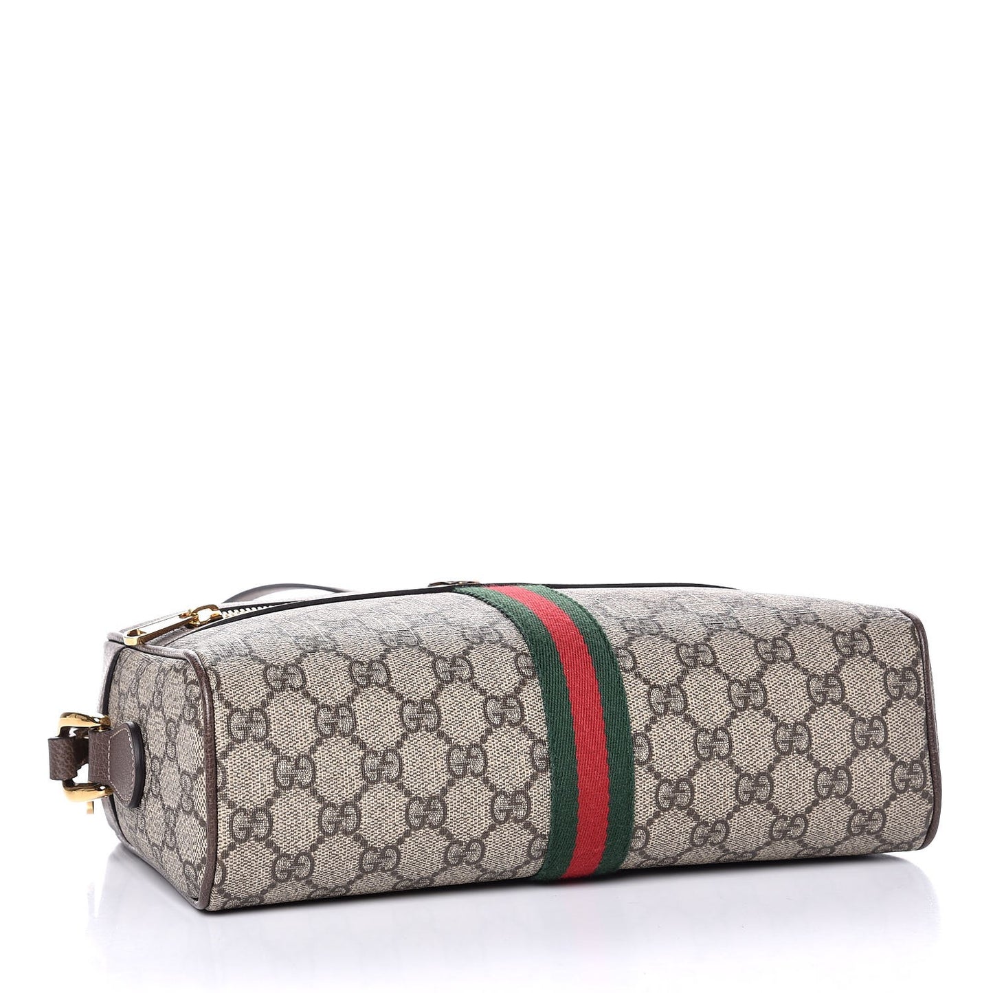 GG Supreme Monogram Web Small Ophidia Shoulder Bag Brown