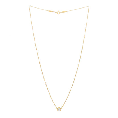 Tiffany 18K Yellow Gold Diamond .33ct Elsa Peretti Diamonds by the Yard Pendant Necklace 3 of 6